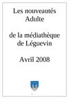 Catalogue de nouveautés adulte avril 2008