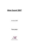 Exportations 2007 de Vins du Médoc par Pays
