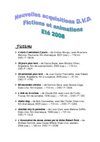 Nouveautés films section audio été 2008