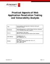 Practical Aspects of Web Application Penetration Testing and Vulnerability Analysis