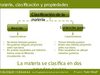 Clasificación de la materia