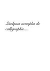Exemples de calligraphie