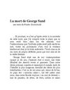 Fiodor Dostoievski - La mort de George Sand.