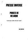Procès de Belgique, les quatre de Butare - Revue de Presse - Avril à Juin 2001