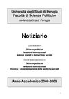 Notiziario 2008-2009 - Facoltà di Scienze Politiche