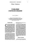 El vídeo digital al servicio de la educación