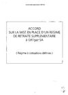 05-01-2009 - Accord sur la mise en place d'un régime d retraire supplémentaire -Accord GRTgaz