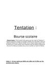 Tentation - Bonus 3 - Bourse Scolaire