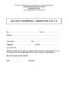 bulletin d'adhésion à l'Association.
