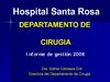 Informe de gestion 2008 HSR Cirugía