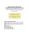 Audio and Web Conferencing:Benefits and Choosing Tips