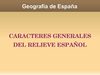 Caracteres generales del relieve español