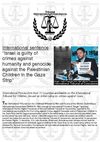 Israel is guilty of crimes against humanity and genocide against the Palestinian Children in the Gaza Strip