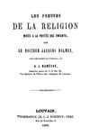 Les preuves de la religion par LE DOCTEUR JACQUES BALMÉS