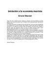 Mandel, Ernest - Iniciación a la economía marxista