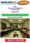 CCPL : orientations budgétaires 2009