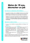 Moins de 18 ans, décrocher un job