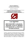 Trotsky: Discurso del camarada Trotsky ante el Primer Congreso de la Internacional Comunista
