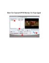 How To Convert DVD Movies To Ipod