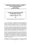 Tesis para la construcción del Partido Revolucionario en Francia, 1980