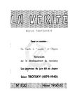 La Vérité, mensuel trotskyste, nº 520 Hiver 1960-1961