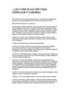 Ley conciliación vida familiar y laboral