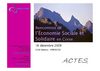 Actes des Rencontres de l’Economie Sociale et Solidaire en Corse, Mardi 16 Décembre 2008, CCAS Marinca - Porticcio