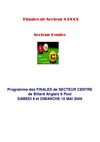 Programme Finales de seteur 2009 - Secteur CENTRE