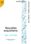 Nouvelles acquisitions MULTIMÉDIA mars-avril 2009