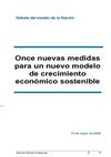 once medidas para un nuevo modelo de crecimiento económico sostenible