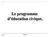 Le programme d'éducation civique en seconde bac pro 3 ans 