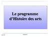 Présentation de l'histoire des arts en seconde bac pro 3 ans 
