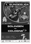 Nachlese Stadionheft Solingen Alligators 02/09 (Cologne)