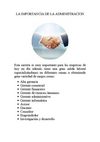 La importancia de la administracion