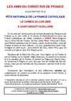 FÊTE NATIONALE DE LA FRANCE CATHOLIQUE LE SAMEDI 20 JUIN 2009 A SAINT-BENOÎT-SUR-LOIRE