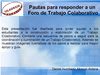 Pautas para responder a un Foro de Trabajo Colaborativo