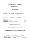 DNB 2009 Pondichéry : Histoire-Géographie