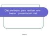 Consejos para una buena presentación oral
