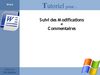Suivi des Modifications et Commentaires