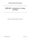 M206-IAN : Introduction à l'analyse numérique