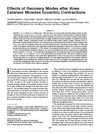 Effects of Recovery Modes after Knee Extensor Muscles Eccentric Contractions