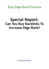 Buy Backlinks - Special Report