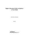 Higher Education Policy in Québec: a Case Study