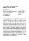 Pensée complexe et analyse des politiques: proposition d’un cadre conceptuel