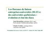 Les Bureaux de liaison entreprises-universités (BLEUs) des universités québécoises : évolution et état des lieux