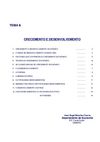 TEMA 8: O CRECEMENTO E O DESENVOLVEMENTO
