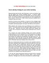 How to develop Strategy for your online 