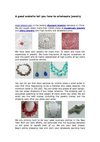 A Good Website for Wholesale jewelry 