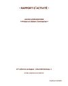 Rapport d'activité 2008/2009