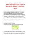 How to get twitter followers instantly